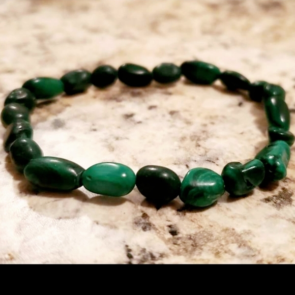 Hand Crafted Jewelry - Natural Genuine Malachite Bracelet